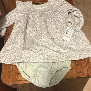 Carter's Blue Floral Diaper Cover Set
